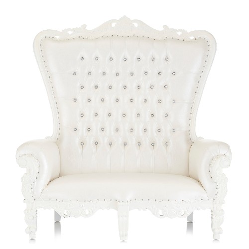 Throne All White Love Seat 1